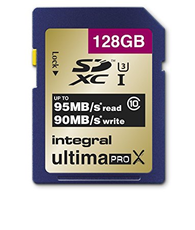 Integral UltimaPro X 128 GB SDXC Ultra-High-Speed Class 10 Memory Card