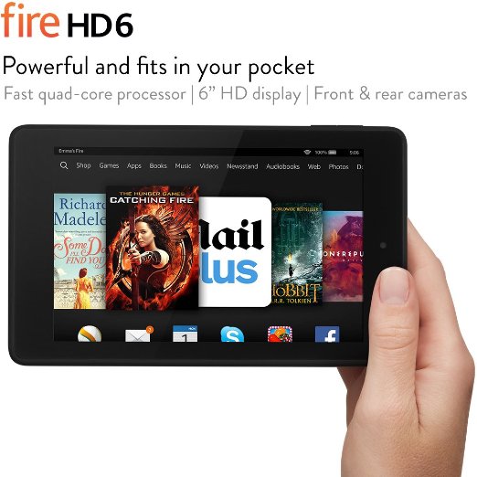 Fire HD 6, 6" HD Display, Wi-Fi, 16 GB (Black) - Includes Special Offers