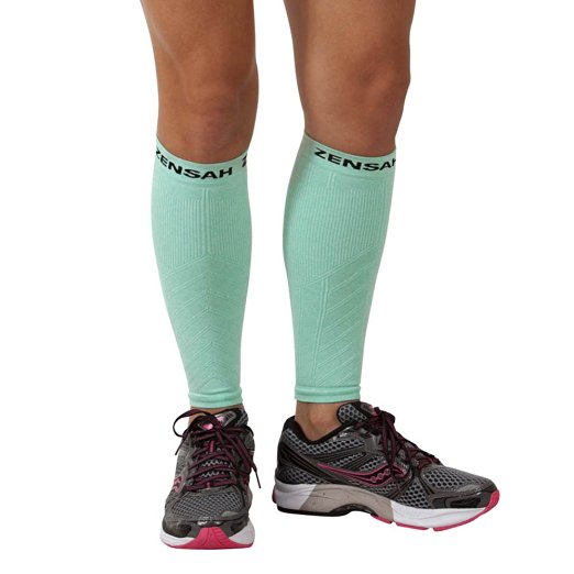 Zensah Compression Leg Sleeves – Helps Shin Splints, Leg Sleeves for Running