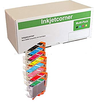 Inkjetcorner Compatible Ink Cartridges Replacement for CLI-8 for use with Pro9000 Mark II (8-Pack)