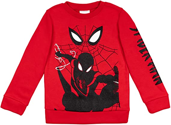 Marvel Spiderverse Spiderman Miles Morales Boys Fleece Pullover Sweatshirt