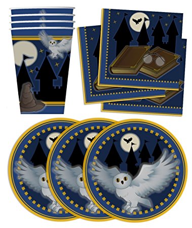 Wizard Castle Birthday Party Supplies Set Plates Napkins Cups Tableware Kit for 16