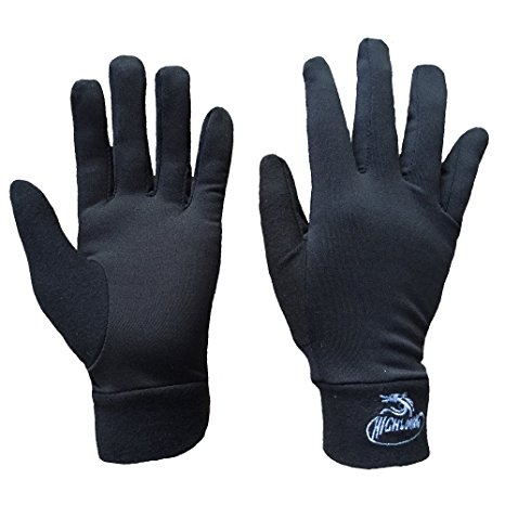 Compression Lightweight Sport Running Gloves Liner Gloves- Black - Men & Women
