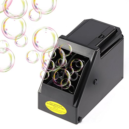 Magicfly Party Bubble Machine Battery Operated, Professional Bubble Blower Machine Bubble Maker with High Output, Outdoor or Indoor Use (Adaptor Included)