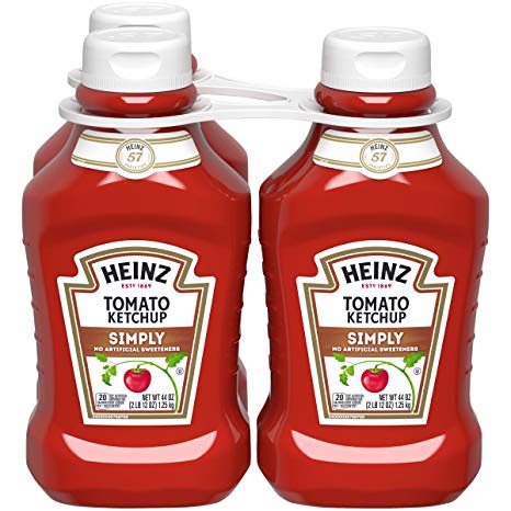 Heinz Simply Tomato Ketchup (44 oz Bottles, Pack of 3)