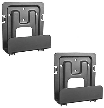 Mount Plus MP-APM-06-02 2 Pack Streaming Media Player Wall Mounting Bracket for Wide Range of Media Players, Cable and Satellite Boxes, Game Console Such As Apple TV, PS4, Xbox One S (2 Pack Wide)