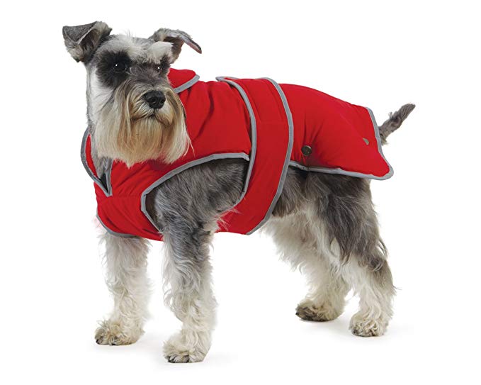 Muddy Paws Stormguard and Fleece Lining Coat, Red, X-Large
