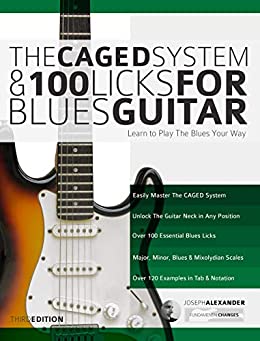 The Caged System and 100 Licks for Blues Guitar: Complete With 1 hour of Audio Examples: Learnt to Play The Blues Your Way (Play Blues Guitar Book 5)