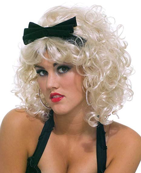 Forum Novelties Women's 80's Pop Star Wig with Bow