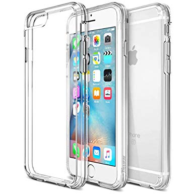 Trianium [Clear Cushion] Case for iPhone 6S Plus Case and iPhone 6 Plus Case 5.5 inch, Scratch Resistant, Shock Absorption, HD Clear, Hard Back Panel for Apple iPhone 6s/6 Plus - Clear