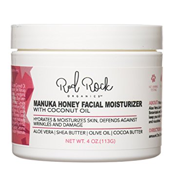 Red Rock Organics Natural Anti Aging Facial Moisturizer – Organic Manuka Honey – Men Women (64 oz)