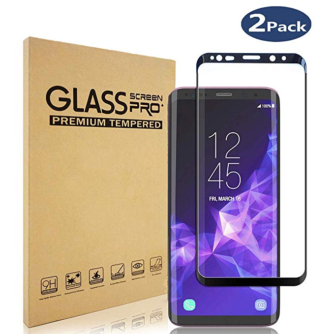 Samsung Galaxy S9 Screen Protector, [HD Clear][9H Hardness][Anti-Bubble] Tempered Glass Screen Protector Compatible with Samsung Galaxy S9 [2-Pack]