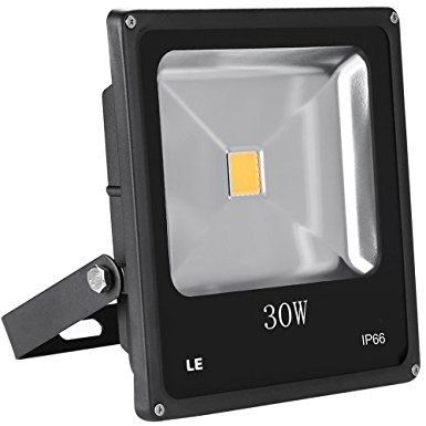 LE 30W Outdoor LED Flood Lights, 75W HPS Bulb Equivalent, Waterproof, 1950lm, 3000K Warm White, Security Lights, Floodlight,Wall Washer Light