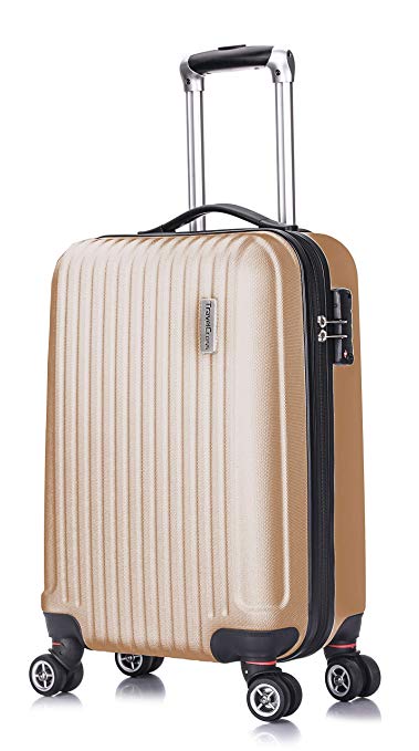 TravelCross Berkeley Classic 21'' Carry On Lightweight Hardshell Spinner Luggage (Champagne)