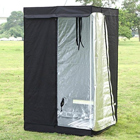 Yaheetech 48”x24”x60” Hydroponic Indoor Grow Tent Indoor Seedling Plant Black