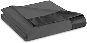 Shavel Home Products Micro Flannel Full/Queen-Size All Seasons Lightweight Sheet Blanket, Machine Wash & Dry, No Pilling, 90Lx90W, Charcoal