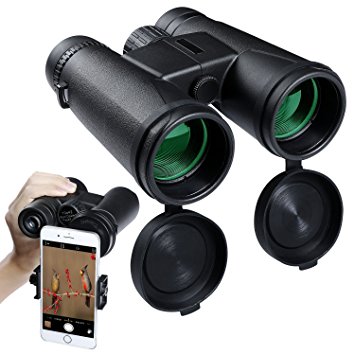 10x42Binoculars for Adults, Compact Binoculars High Powered Binoculars with Fully Multi-Coated Lens, Waterproof Fogproof Low Light Night Vision for Bird Watching, Outdoor, Hunting, Camping, Hiking