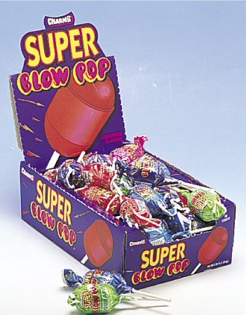 Charms Super Blow Pop Assorted- 48 each