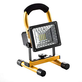 [30W] Work Light, Led Work Lights Portable Outdoor Camping Emergency Light Waterproof Rechargeable Flood Light with USB Ports to Charge Mobile Devices for Camping Hiking Fishing