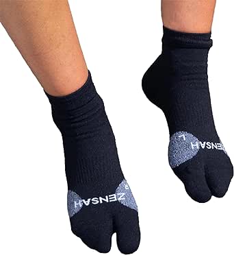 Zensah Compression Bunion Sport Socks - Bunion Relief Corrector Socks with Big Toe Separator