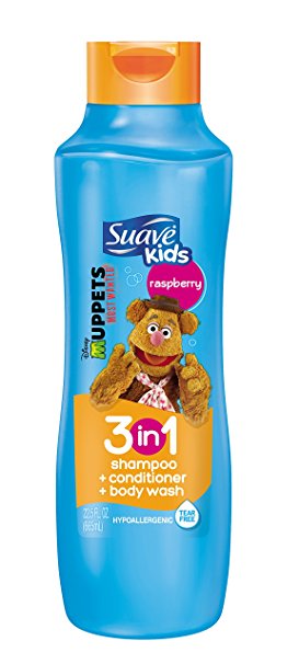 Suave Kids 3 in 1 Shampoo   Conditioner   Body Wash, Raspberry 22.5 oz (Packaging may vary)