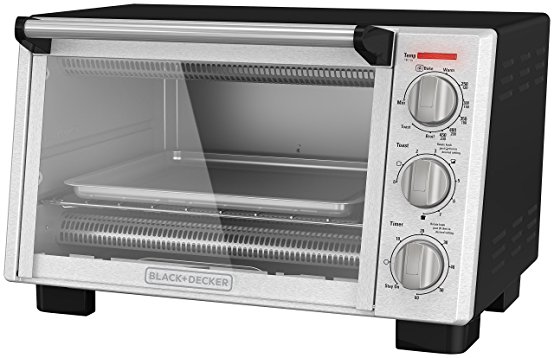 BLACK DECKER 6-Slice Convection Countertop Toaster Oven, Stainless Steel/Black, TO2055S