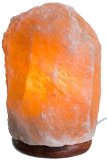 HemingWeigh Natural Himalayan Rock Salt Lamp 7-13 lbs with Wood Base Electric Wire and Bulb