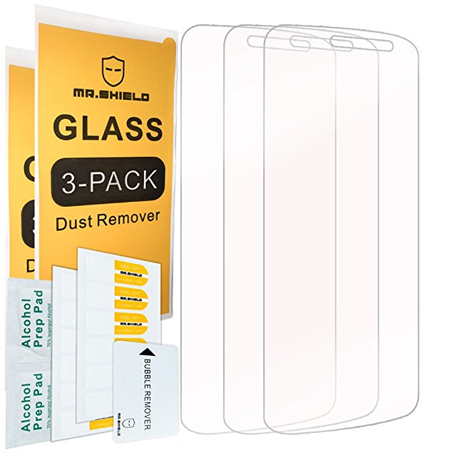 [3-PACK]-Mr Shield For ZTE Majesty Pro 4G LTE [Tempered Glass] Screen Protector with Lifetime Replacement Warranty