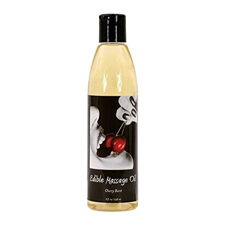 Earthly Body Edible Massage Oil, Cherry Burst, 8-Ounce