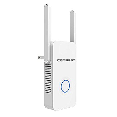 COMFAST 1200Mbps Wi-Fi Range Extender Dual Band Wireless WiFi Booster WiFi Network Amplifier, Extends WiFi to Smart Home & Alexa Devices