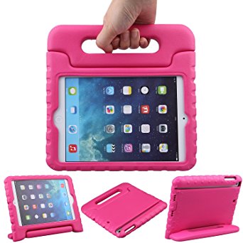 LEFON Shockproof Convertible Handle Stand Case for Apple iPad Mini 3 / Mini 2 / Mini 1 - Rosy