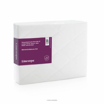 LINENSPA Waterproof Mattress Pad with Quilted Microfiber Cover - Twin