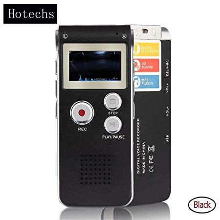 Digital Audio Voice Recorder/Dictaphone / MP3 Player -8GB / 650HR / Multifunctional Rechargeable Dictaphone Player with Built-in Speaker