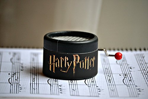 Black Harry Potter music box. Hand cranked Music: Hedwig Theme.