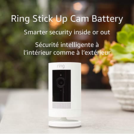 All-new Ring Stick Up Cam Battery HD security camera with two-way talk, Works with Alexa – 4-Pack