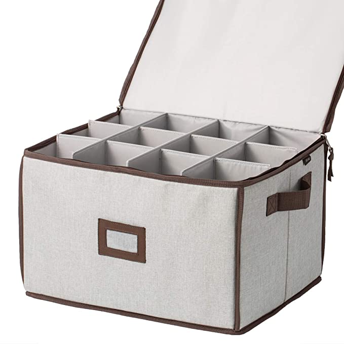 Jillmo Stemware Storage, Easy Carrying Wine Glass Storage Box