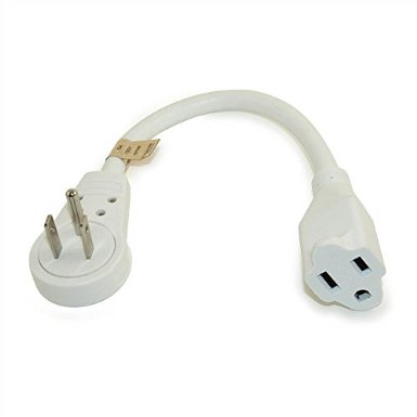 6 Extension Cord with Flat 360 Degree Rotating Plug 14AWG White