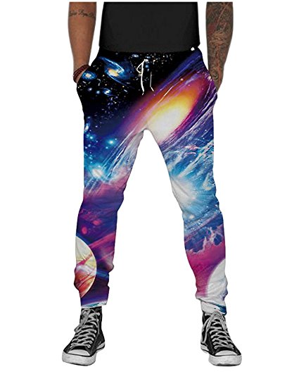UNIFACO Unisex 3D Printed Casual Sports Jogger Pants Graphric Gym Baggy Sweatpants w/ DrawString