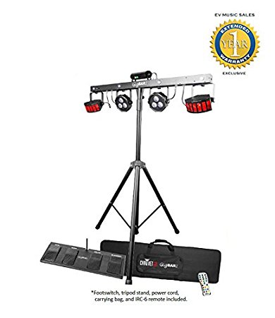 Chauvet GigBAR 2 4-in-1 LED Lighting System (2 LED Derbies, 2 LED Pars, and Strobe Effect) with 1 Year Free Extended Warranty