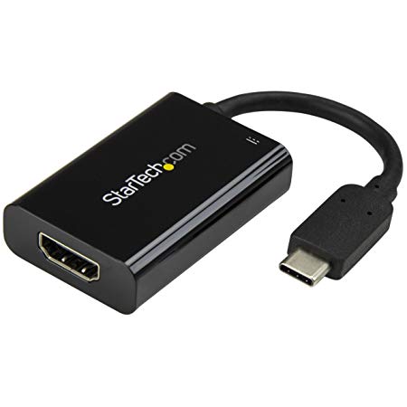 StarTech.com CDP2HDUCP USB-C to HDMI Adapter - 4K 60Hz - Thunderbolt 3 Compatible - with Power Delivery (USB PD) - USB C Adapter Converter