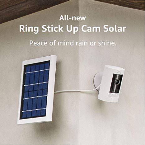 All-new Ring Stick Up Cam Solar HD security camera with two-way talk, Works with Alexa – 2-Pack