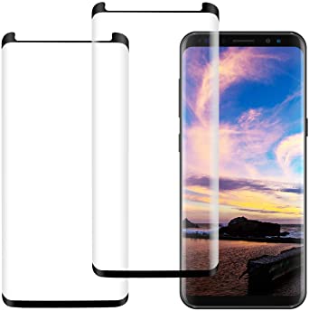 [2 Pack] Galaxy S9 Plus Screen Protector, 3D Curved Full Coverage [High Definition] [Easy to Install] [Anti-Bubble] [Anti-Scratch] for Samsung Galaxy S9 Plus Screen Protector