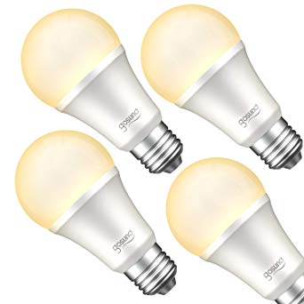Gosund Smart Light Bulb Compatible with Alexa Google Home WiFi A19 E26 LED Dimmable Bulbs No Hub Required 2700K Warm White 8W Lights 75W Equivalent Lighting 4pack