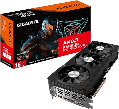 GIGABYTE Radeon RX 7900 GRE Gaming OC 16G Graphics Card, 3X WINDFORCE Fans 16GB 256-bit GDDR6, GV-R79GREGAMING OC-16GD Video Card