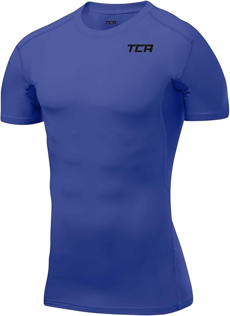 TCA Mens' and Boys' HyperFusion Compression Base Layer Top Short Sleeve Under Shirt