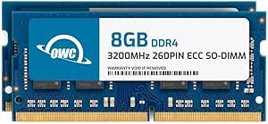 OWC 16GB (2x8GB) DDR4 3200MHz PC4-25600 CL22 1RX8 ECC SO-DIMM 1.2V 260-pin Memory RAM