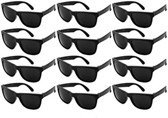 Edge I-Wear 12 Pack 80’s Style Neon Party Sunglasses Adult/Kid Size with CPSIA certified-Lead(Pb) Content Free