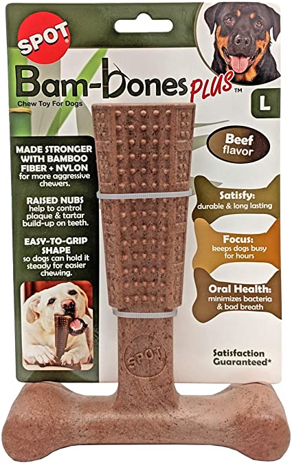 SPOT Bambone Plus Chew Toy for Dogs Beef 7", Assorted, 54493