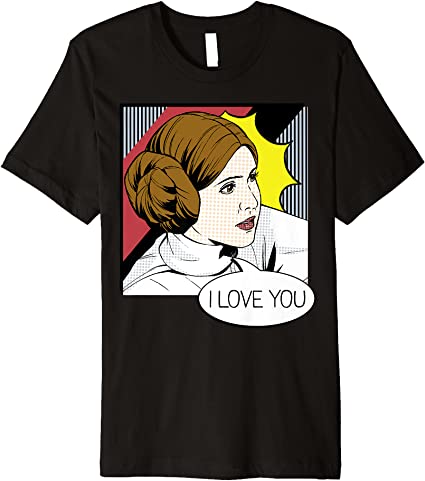 Star Wars Leia I Love You Pop Art Couples Premium T-Shirt