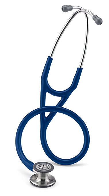 3M Littmann 6154 Cardiology IV Stethoscope, Standard-Finish Chestpiece, 27", Navy Blue Tube